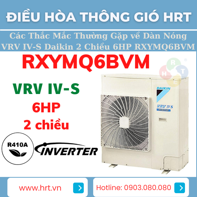 Daikin VRV IV-S RXYMQ6BVM là một sản phẩm dàn nóng tiên tiến được sản xuất tại Nhật Bản, đáp ứng các yêu cầu về không gian và nhiệt độ hiệu quả. Sản phẩm này thuộc dòng VRV IVs (2 chiều Inverter) với gas R410A và công suất lạnh ấn tượng 6HP, tương đương 54.600 BTU/h, cung cấp hiệu suất và tiết kiệm năng lượng đáng kể cho hệ thống HVAC của bạn.